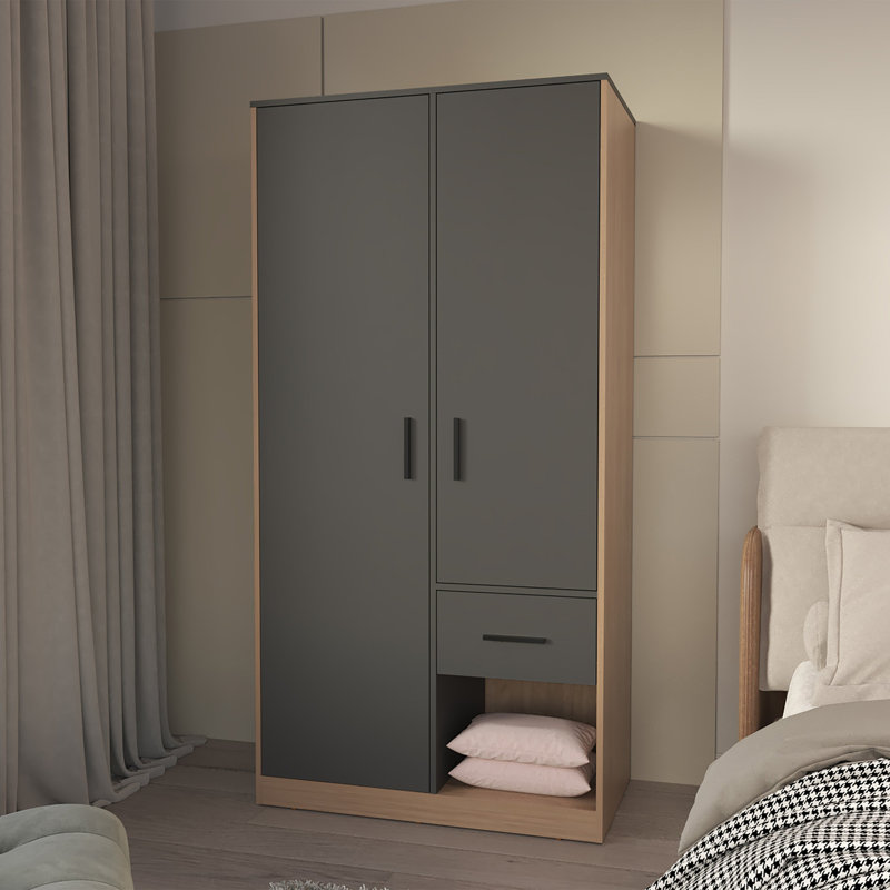 Garde-robe 2 tiroirs 1 porte