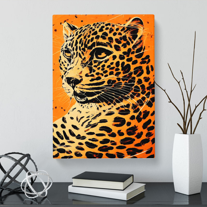 Leopard Collage - Wrapped Canvas, 76cm H x 50cm W x 3cm D