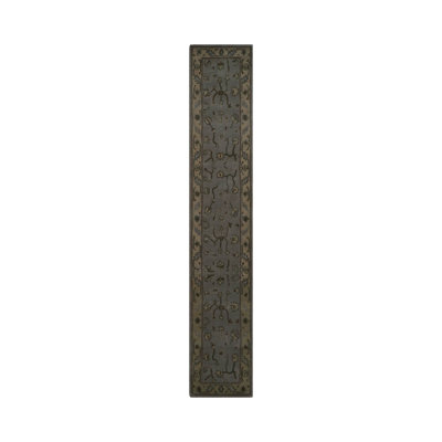 Tapis oriental multicolore en laine touffeté à la main