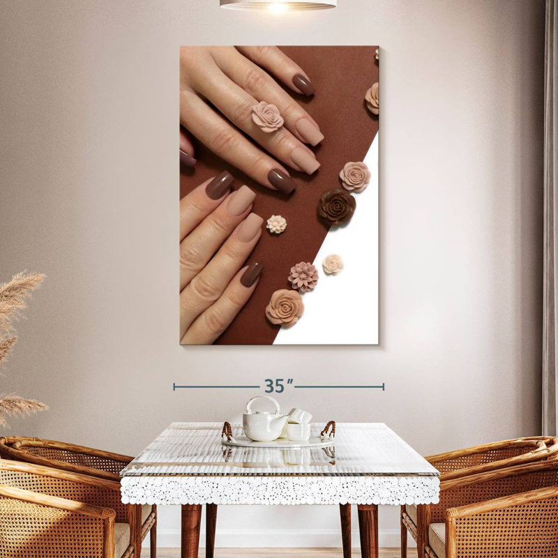 Shuttleworth Matte Brown Nails, 51" H x 34" W