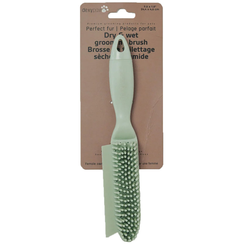 Pet Grooming Brush: Wet & Dry