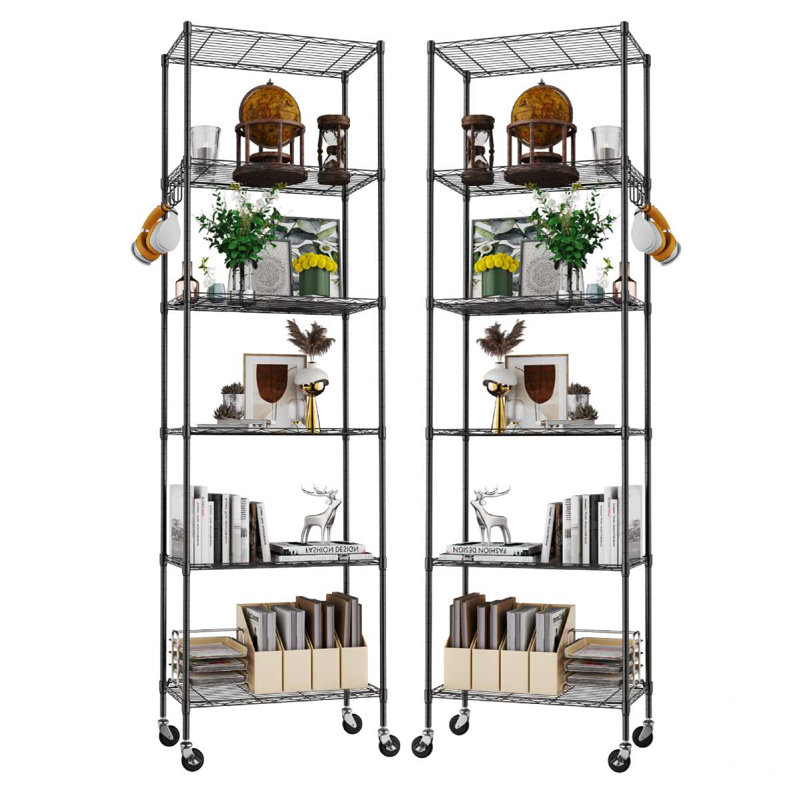 Newmans 54cm W Powder Coated Steel Shelving Unit, Black
