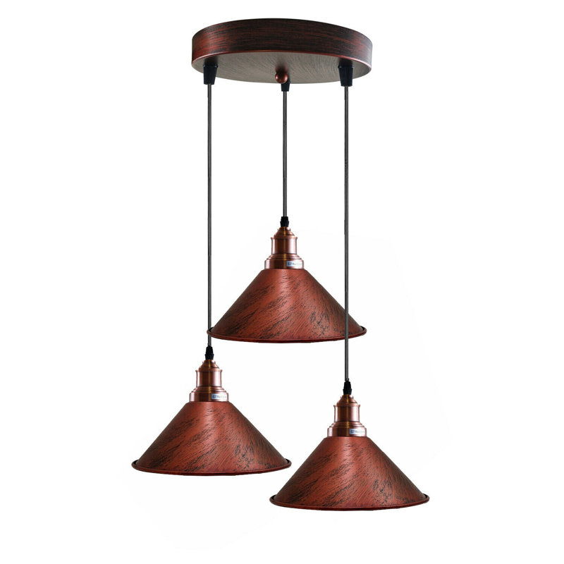 Vanita 3 - Light Pendant, Rustic Red