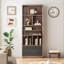 Bibliothèque de 78,7 po avec 2 tiroirs et 9 cubes de rangement ouverts, bibliothèques modernes en bois pour le bureau personnel, le salon et le bureau