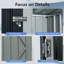 Abri de rangement extérieur en métal 5 pi x 3 pi transparent-121341670