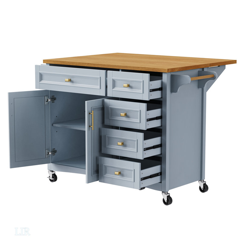 Îlot de cuisine 52 po K&K, Bleu
