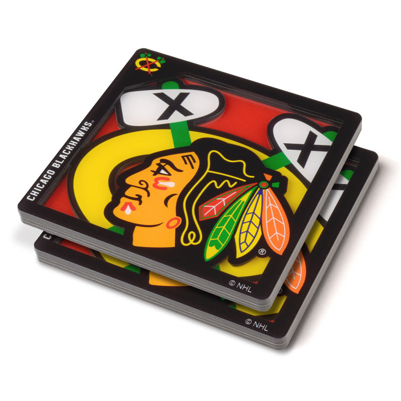 NHL 3D Logo Series Coasters, Chicago Blackhawks
