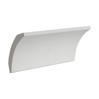 2-3/4 in x 2-3/8 in x 6 in Long Plain Polyurethane Crown Moulding Sample