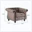 Fauteuil club Chesterfield pour un siège confortable dans le salon ou le salon