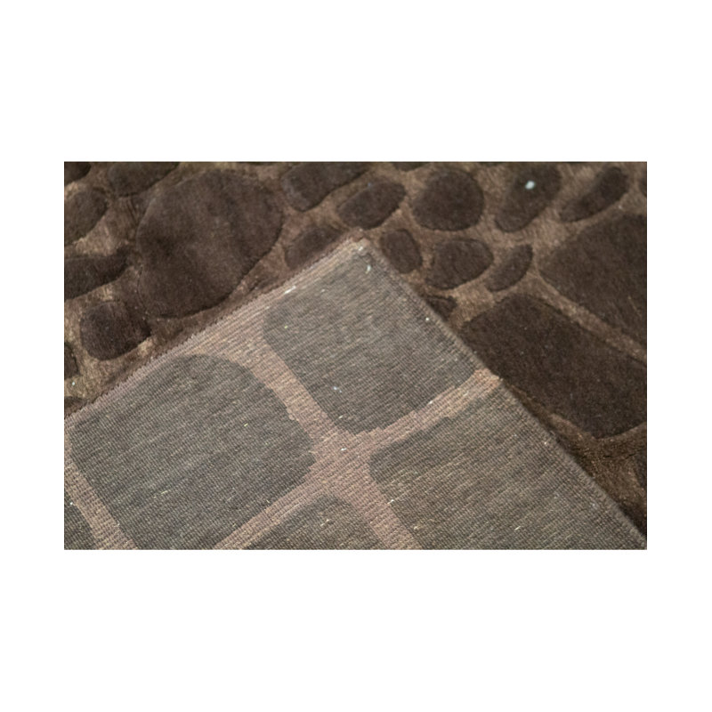 Animal Print Area Rug in Brown