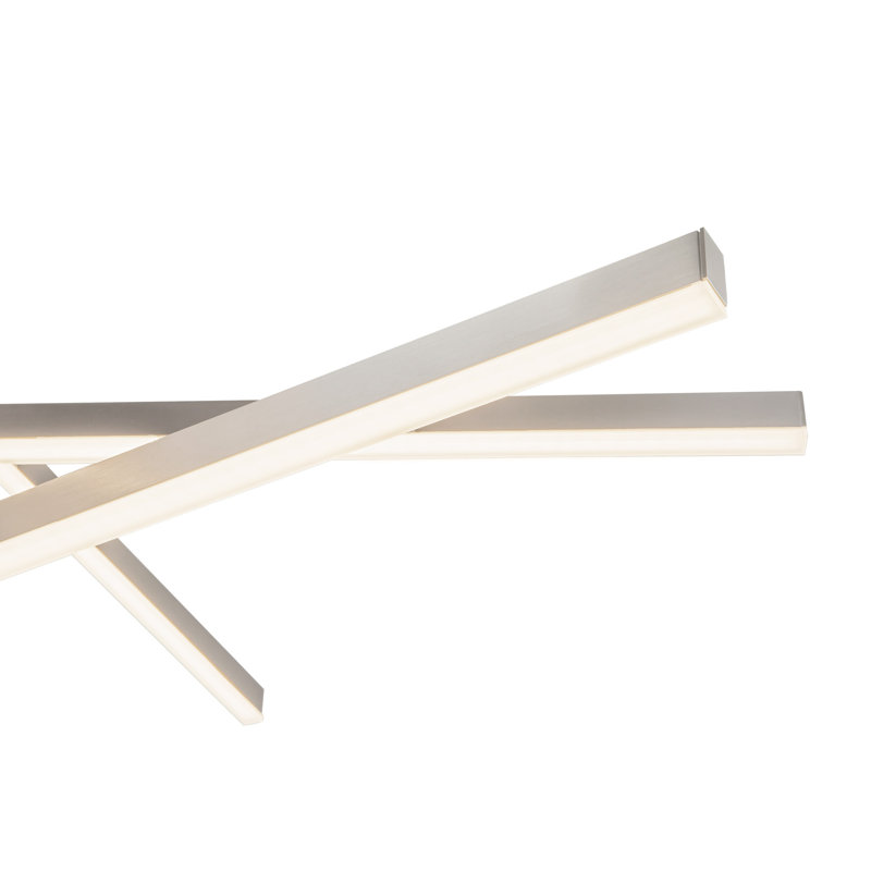 Vega 3 - Light LED Pendant, 16.5" H x 56" W x 56" D, Brushed Nickel