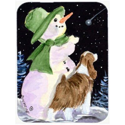 Niam with English Springer Spaniel Glass Cutting Board