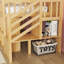 Lit mezzanine bas en bois avec escalier-1560739811
