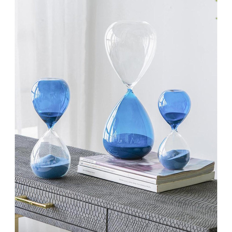 Campanella Hourglass, 14.2" H x 5.3" W x 5.3" D, Blue
