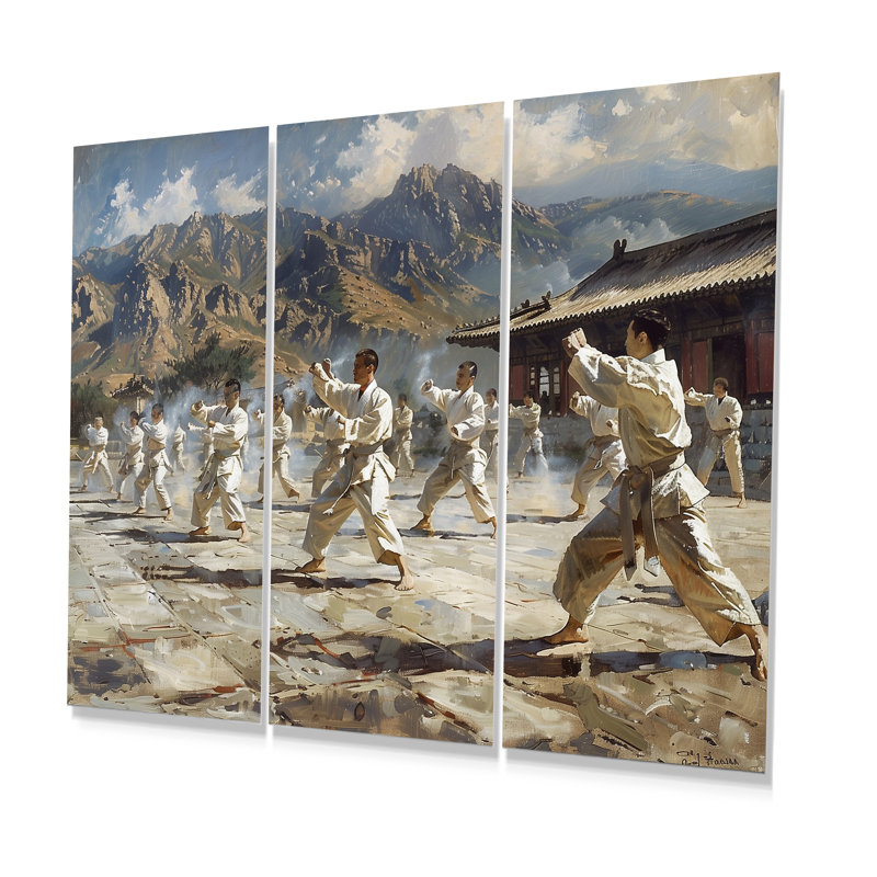 Martial Arts At The Shaolin Temple I - Martial Arts, reproduction d'art, Métal métal, H 28 po x l 36 po x P 1 po