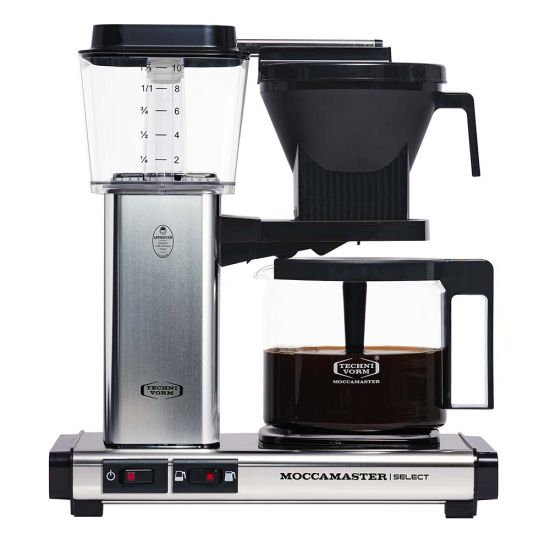 Moccamater KBG Select Filter Coffee Machine, 1.25L - Polished Silver
