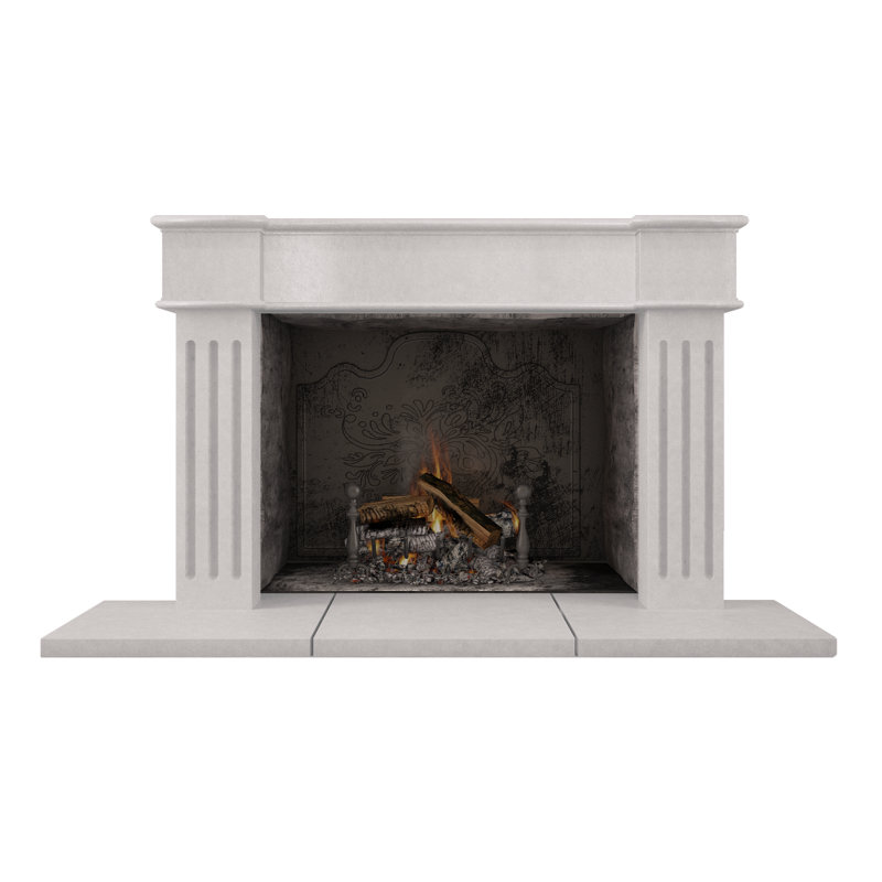 Great Hayk Fireplace Surround, Smooth White