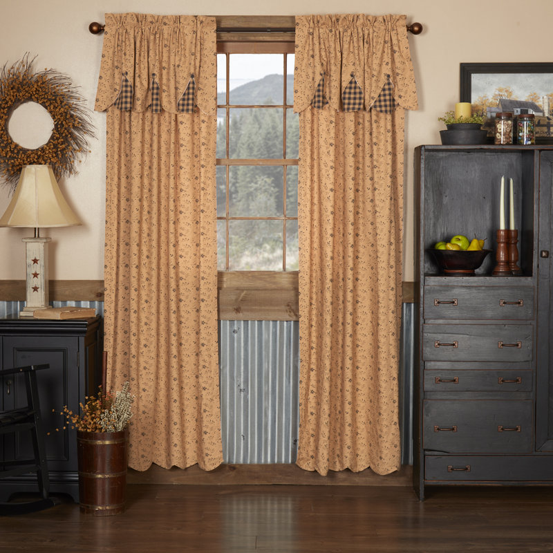 Caudell 100% Cotton Semi Sheer Curtain Pair, 40" W x 84" L