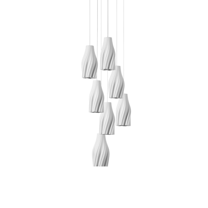 Posh 7-Light Round Multi-Drop Pendant