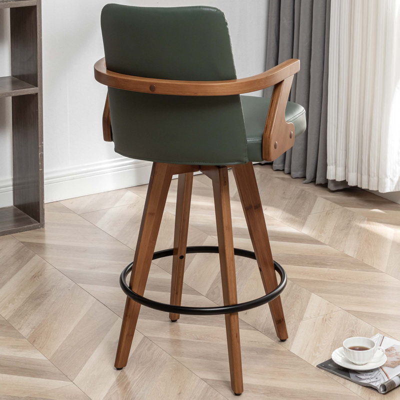 Corrales Swivel Bar Stool, Green, Counter Stool (68cm Seat Height)