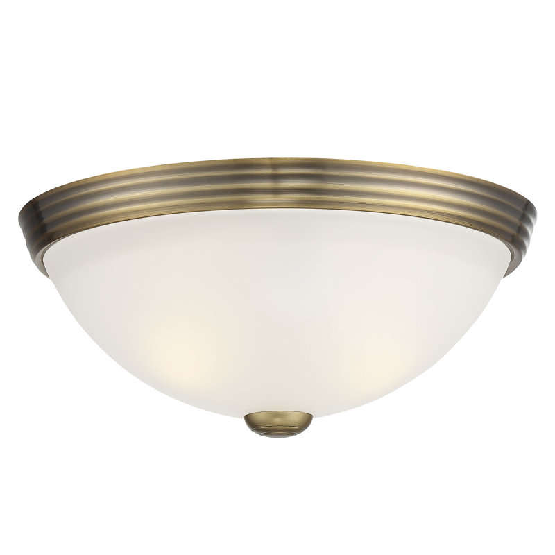 Plafonnier encastré 2 lumières Breanna, H 4,5 po x l 11 po x P 11 po, Laiton chaleureux