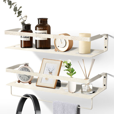 Reace 2 Piece Metal and Iron Floating Shelf