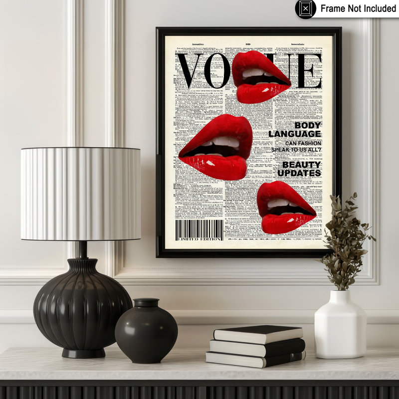 Couverture de magazine de mode No2, 18"H x 24"W, Poster, Unframed