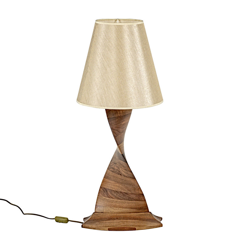 Lampe de table en bois massif
