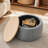 Round Storage Ottoman, 2 In 1 Function, Work As End Table And Ottoman-881974446