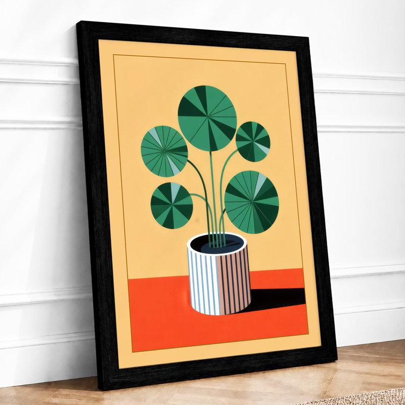 Potted Modernist Botanical - Print, Black, A4 - 29.7 x 21.0 cm