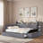 Upholstery Daybed With Storage Footstool, Shelves, Trundle, Usb Charging And Led Light-1028503775-1028503773