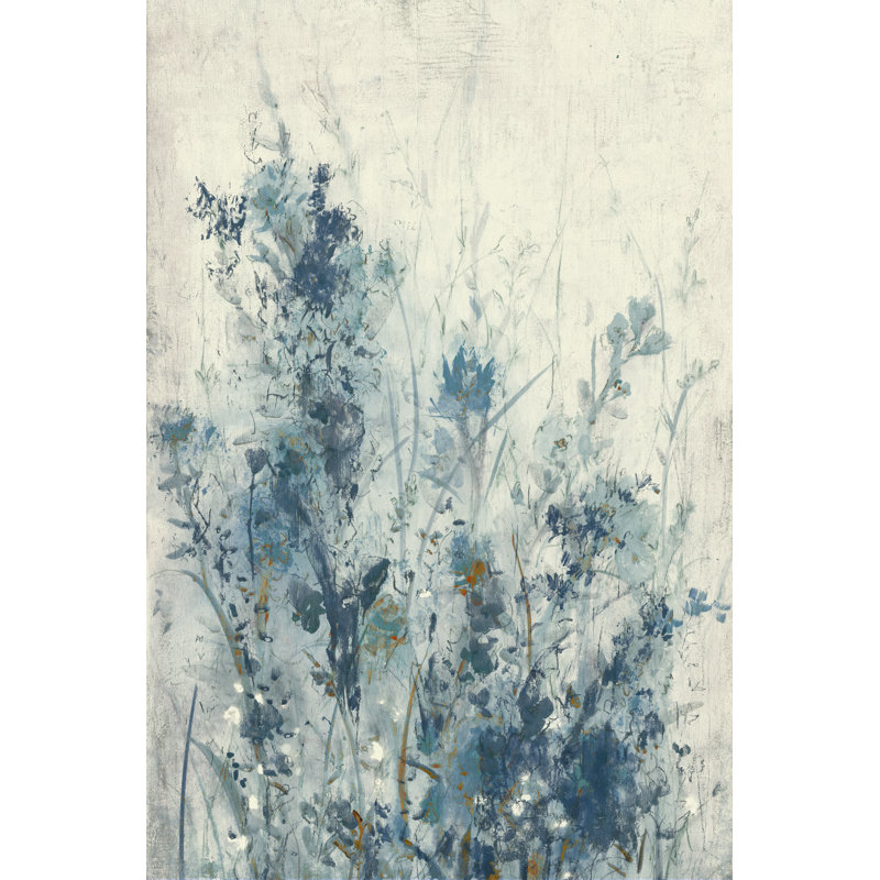 Blue Spring I by Timothy O' Toole - Painting on Canvas, 46cm H x 30cm W, Black Floater Framed