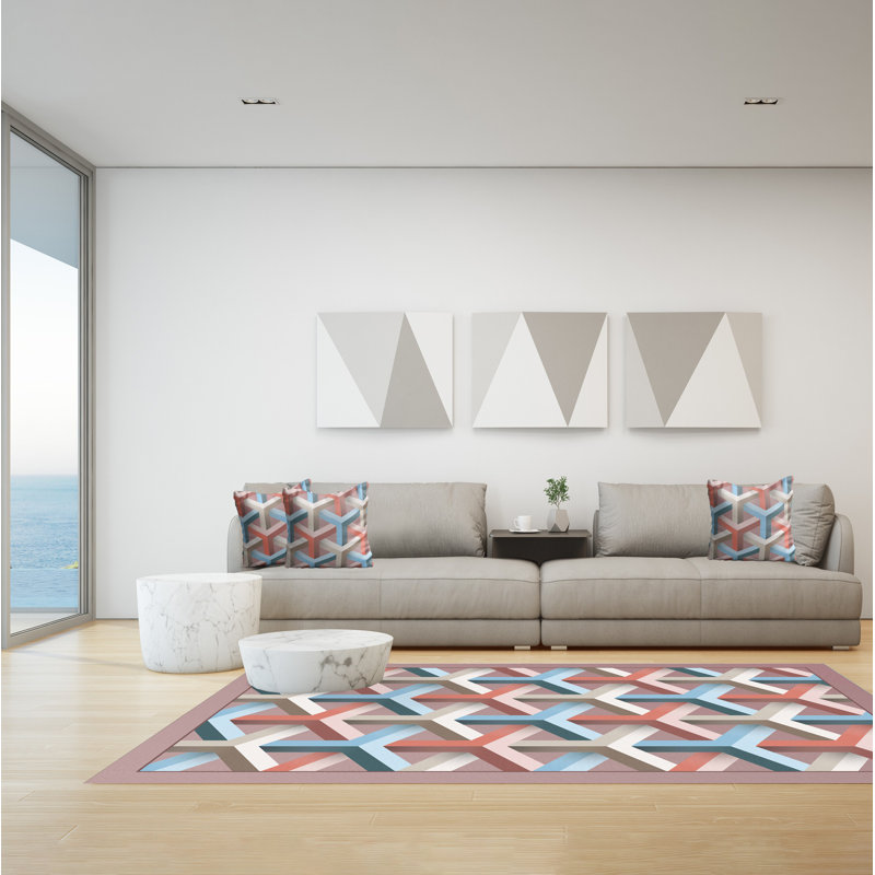 Gieneke Geometric Area Rug, Rectangle 140 x 200cm