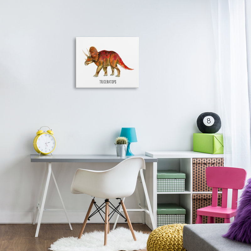  «Triceratops Dinosaur Apprendre» par Brett Blumenthal, H 16 po x l 20 po