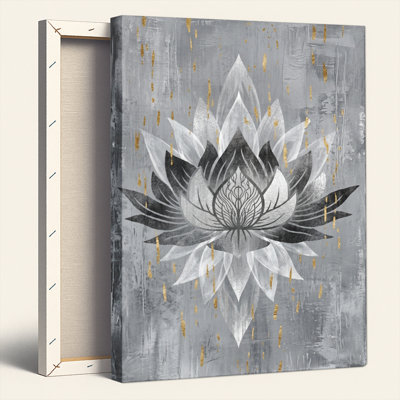 Lotus Flower Canvas Wall Art Set Of 1