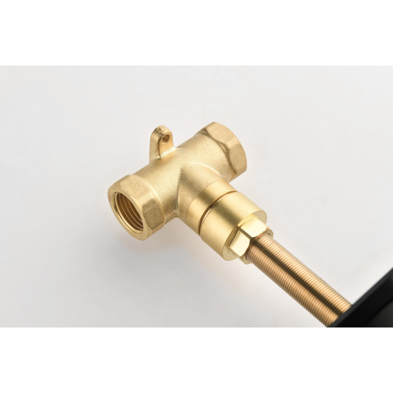 3/4" Adjustable Volume Control Valve - Matte Black Cast Metal Shower With Brass Handle For Master
