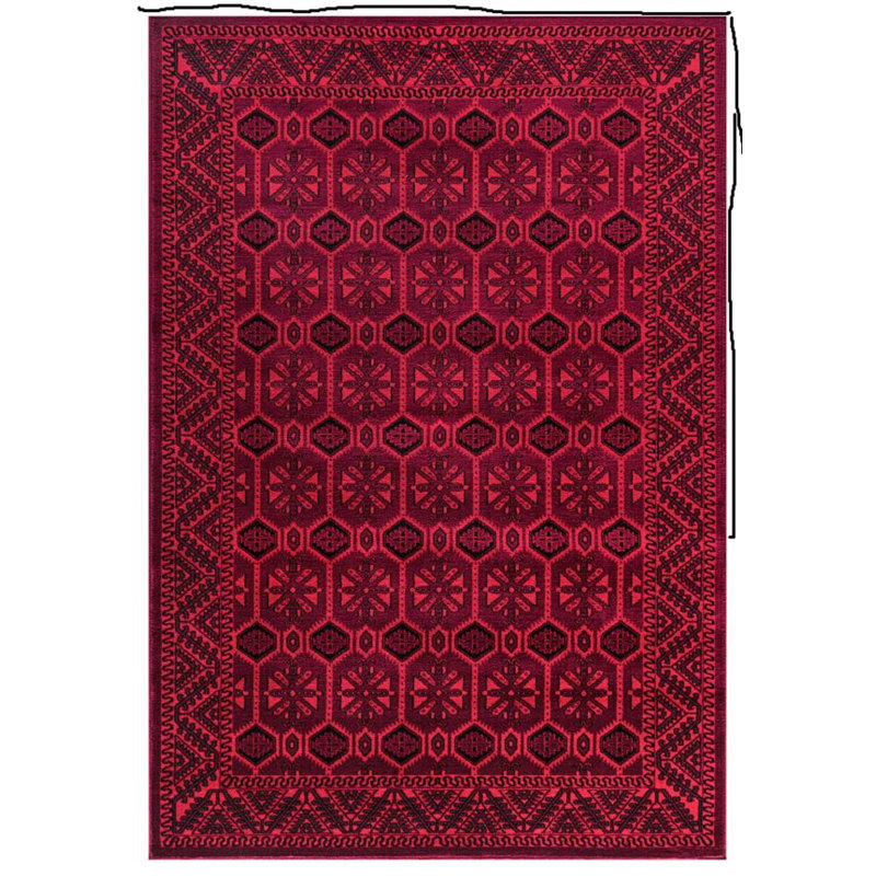 Floral Area Rug, Rectangle 80 x 150 cm