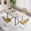 Ensemble de table de salle à manger avec chaises d'appoint rembourrées en velours-381291978-381291977-396102609
