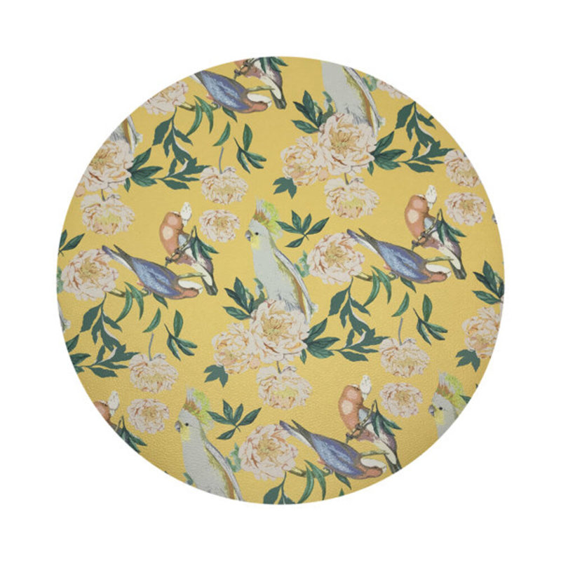 Peony Inspira Pebbles 16" Vinyl Placemat, Goldenrod