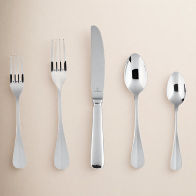 Fortessa Bastille 18/0 Stainless Steel 20 Piece Flatware Set, Service for 4, Silver