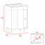 Palmer 24" Free Standing Vanity Cabinet, One Cabinet With Division, Two Small Shelves
