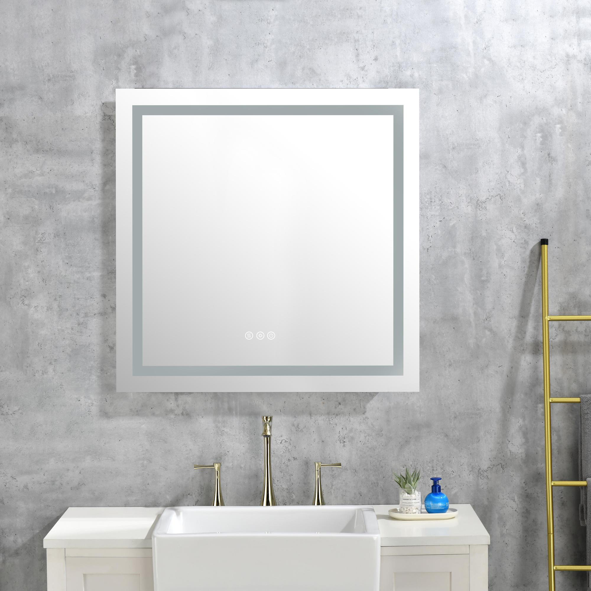 Orren Ellis LED Bathroom Mirror 84 "x 48" with Front and Backlight ...