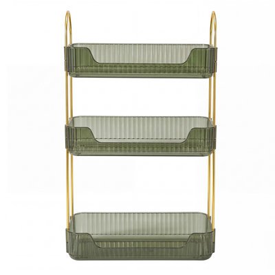 ilus Makeup Organiser Modern Minimalist 3-Tier Cosmetic Storage Rack Beauty