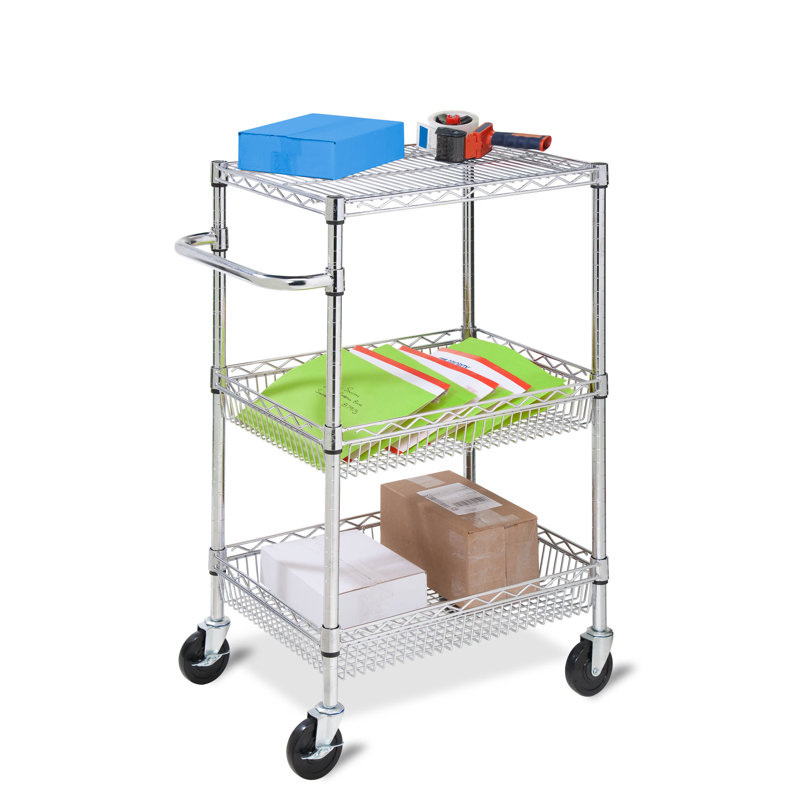 Alkurhah 40'' H Utility Cart with Wheels
