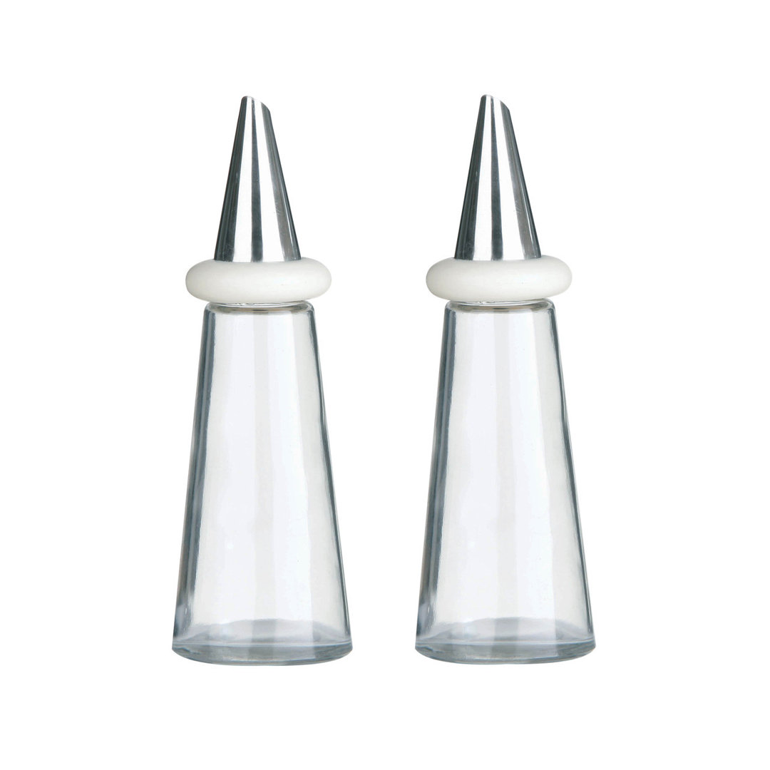 Cream Plastic Oil And Vinegar Set