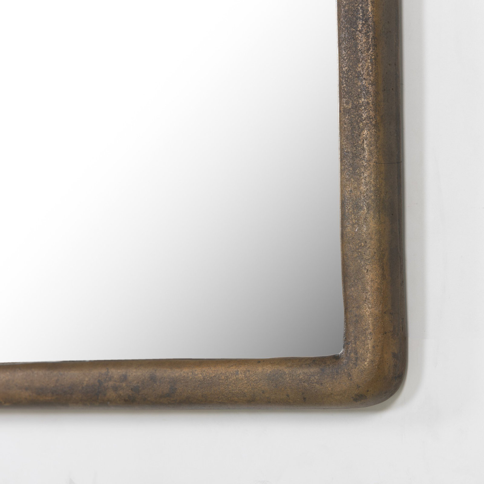 Patz Mantel Mirror, Antiqued Brass