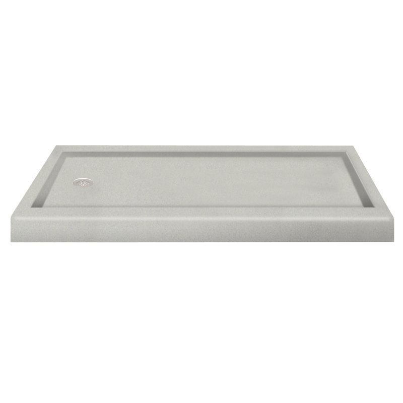 Madison 60'' W 32'' D Rectangular Single Shower Base, Left, Moonlight