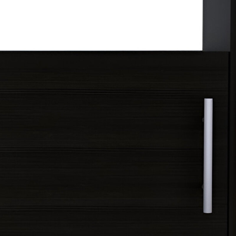 23" Black Wood Nightstand