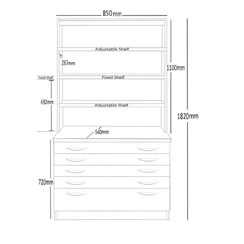 Faya Storage Cabinet, Grey Nebraska