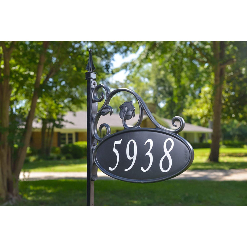 Enseigne d'adresse ovale réfléchissante Park Place, Oui, Élégant